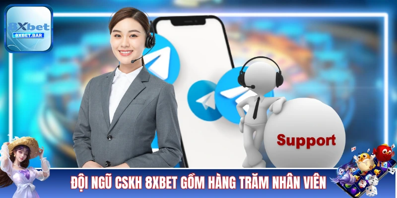 Đội ngũ CSKH của 8XBET gồm hàng trăm nhân viên