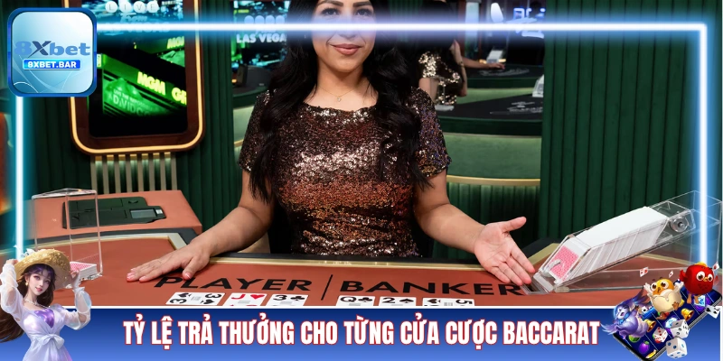 Tỷ lệ trả thưởng cho từng cửa cược Baccarat