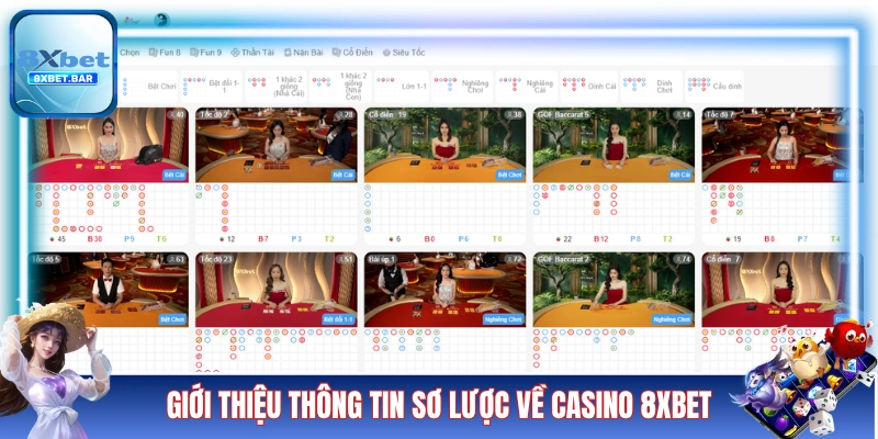 Giới thiệu thông tin sơ lược về sảnh casino 8XBET 